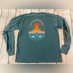 Nature Backs Comfort Colors Green Longsleeve Shirt Large